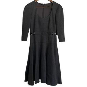 Ann Taylor Dark Grey Circle Skirt Dress Like New!
